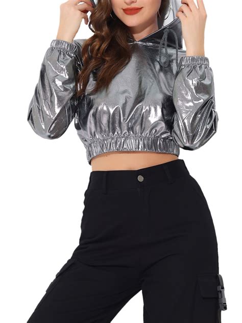 Women's Metallic Sweatshirts & Hoodies 